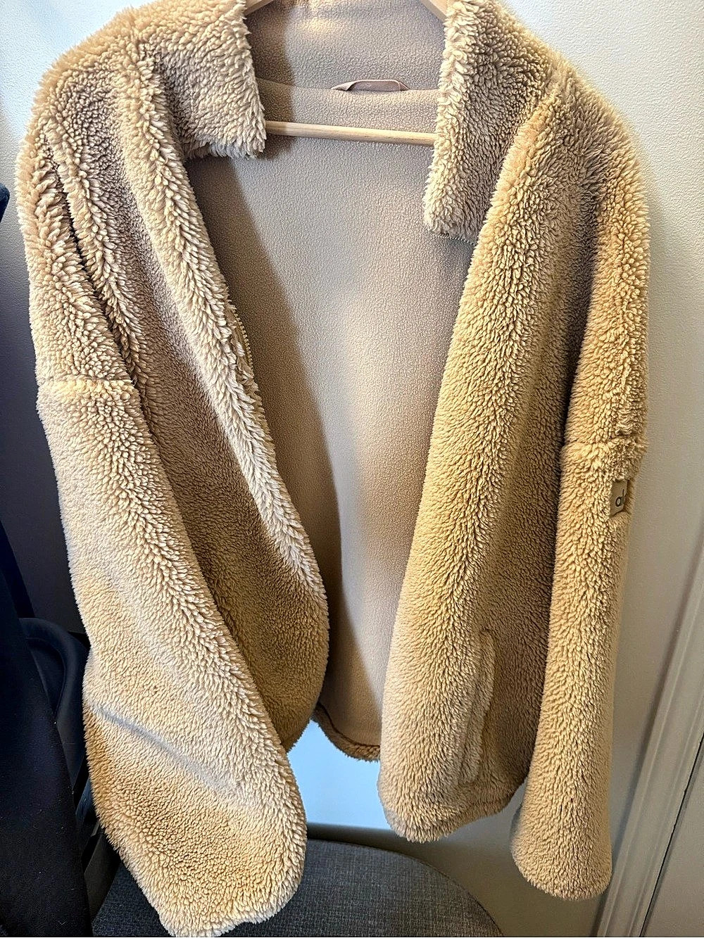 Alo Teddy Fleece Jacket in Brown Beige